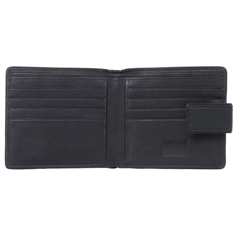 THE SAVILE ROW COMPANY LONDON Men's Black Leather Billfold Wallet