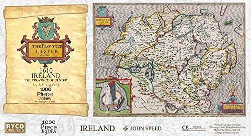 Ulster, Ireland Historical Map 1000 Piece Jigsaw Puzzle (1610). Free print! by Ryco Originals