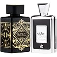 Lattafa Perfumes for Unisex 2 Piece Eau de Parfum Gift Set (Bade'e Al Oud Oud For Glory + Ejaazi Intensive Silver) 3.4 Ounce/100 ml each