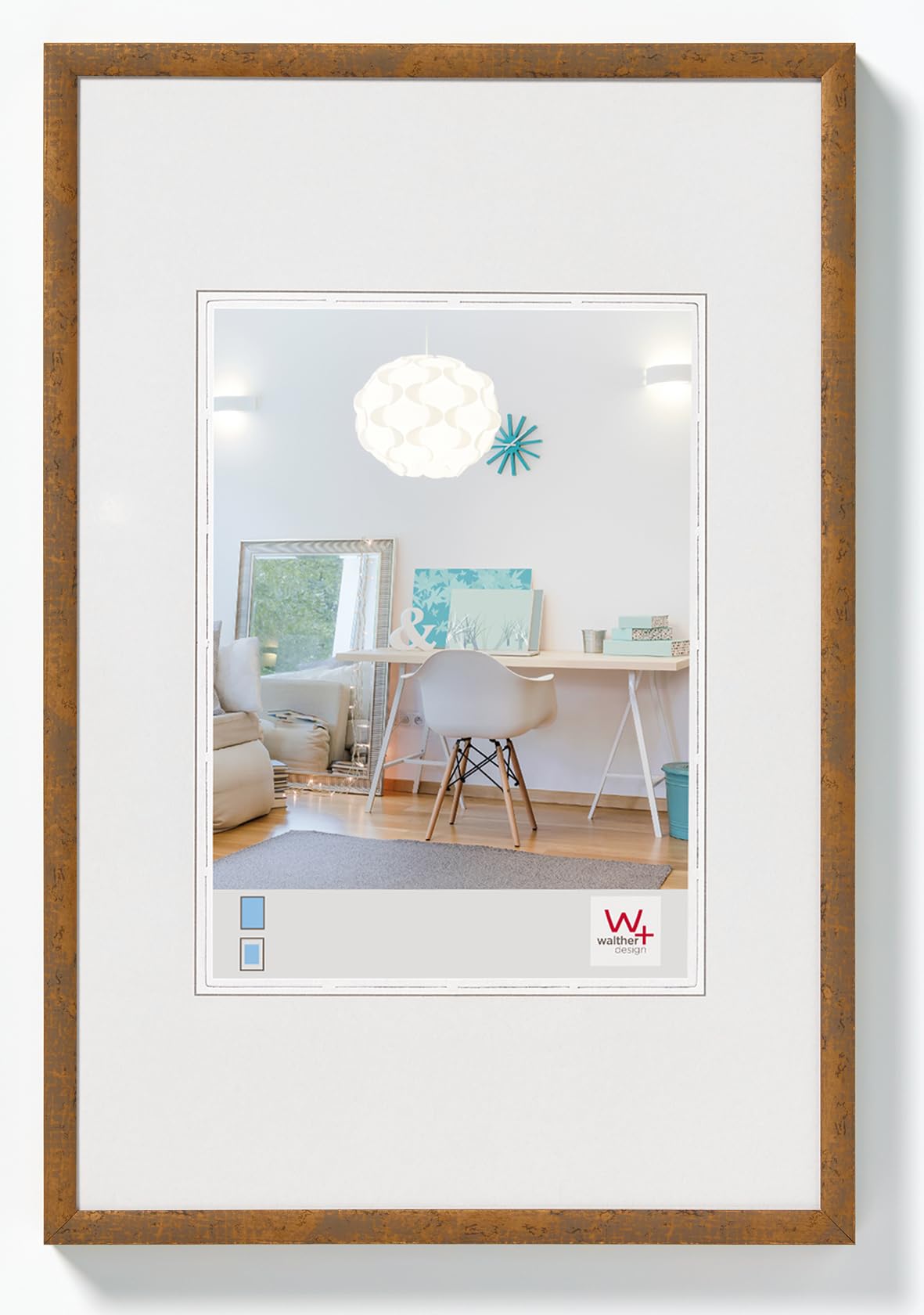 walther design Bilderrahmen taupe 18 x 24 cm New Lifestyle Kunststoffrahmen KV824X