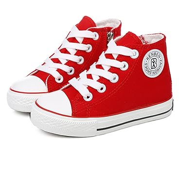 kids red canvas shoes