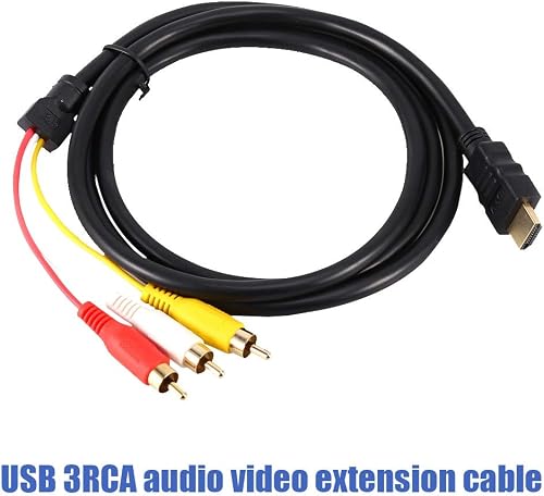 Download 1,5M 5Ft HD 1080P HDMI mâle à 3 Audio Video Converter AV RCA Câble adaptateur de cordon PDF