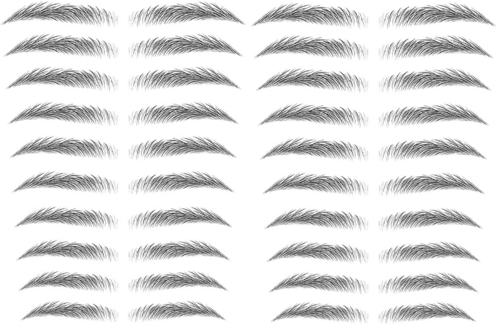 Yesallwas 4D Eyebrow Tattoo Stickers 20 Pairs Waterproof Transfer Makeup for