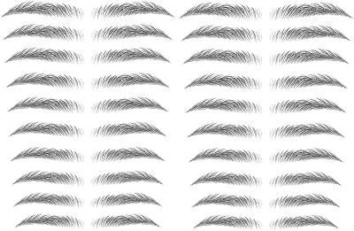 Yesallwas 4D Eyebrow Tattoo Stickers 20 Pairs Waterproof Transfer Makeup for
