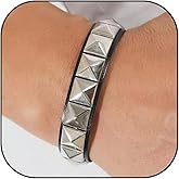 72ore Studded Bracelet for Mens Leather Spike Bracelet Punk Accessories Halloween Spiked Bracelets Gothic Dress Jewelry Gifts