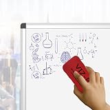 VIZ-PRO Magnetic Whiteboard 120 x 90 cm 2 Pack with Tray Silver Frame view 5
