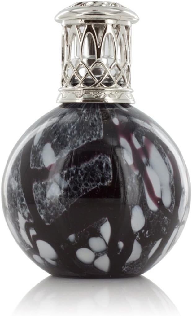 Glass Small Fragrance Lamp Ashleigh & Burwood Charcoal Snowball, Grey, H: 11.5 cm W: 7.5 cm