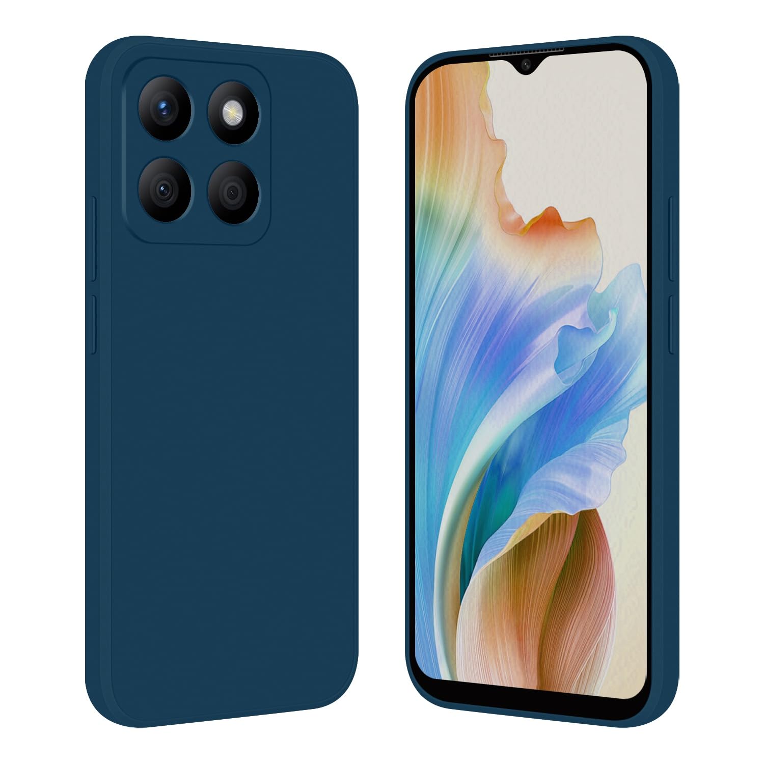Tveinan for Honor X6b Case, Ultra Slim Thin Soft Silicone Cover, Flexible TPU Shell Shockproof Phone Case for Honor X6b, Dark Blue