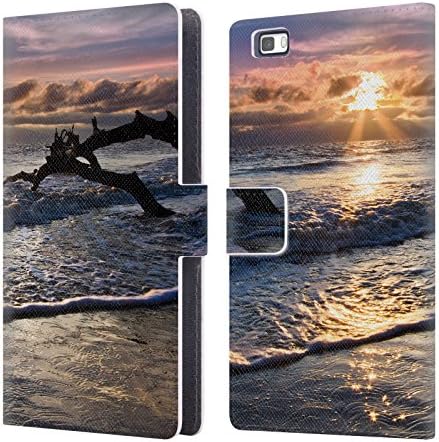 Official Celebrate Life Gallery Sparkly Water At Driftwood Beaches Leather Book Wallet Case Cover For Huawei P8lite / ALE-L21