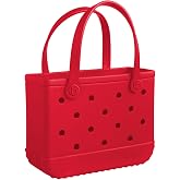 BOGG BAG Bitty Small Tote &ndash; 11&rdquo; x 8.5&rdquo; x 4.5&rdquo; &ndash; Durable, Washable, Tip-proof &ndash; Beach, Pool, Boat, Work, Sports (You Red My Mind)