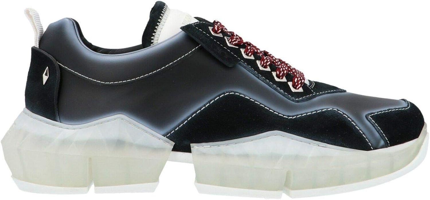 Jimmy Choo Fashion Man Diamondmpiublack Black Leather Sneakers Spring Summer 20 Amazon Co Uk Shoes Bags