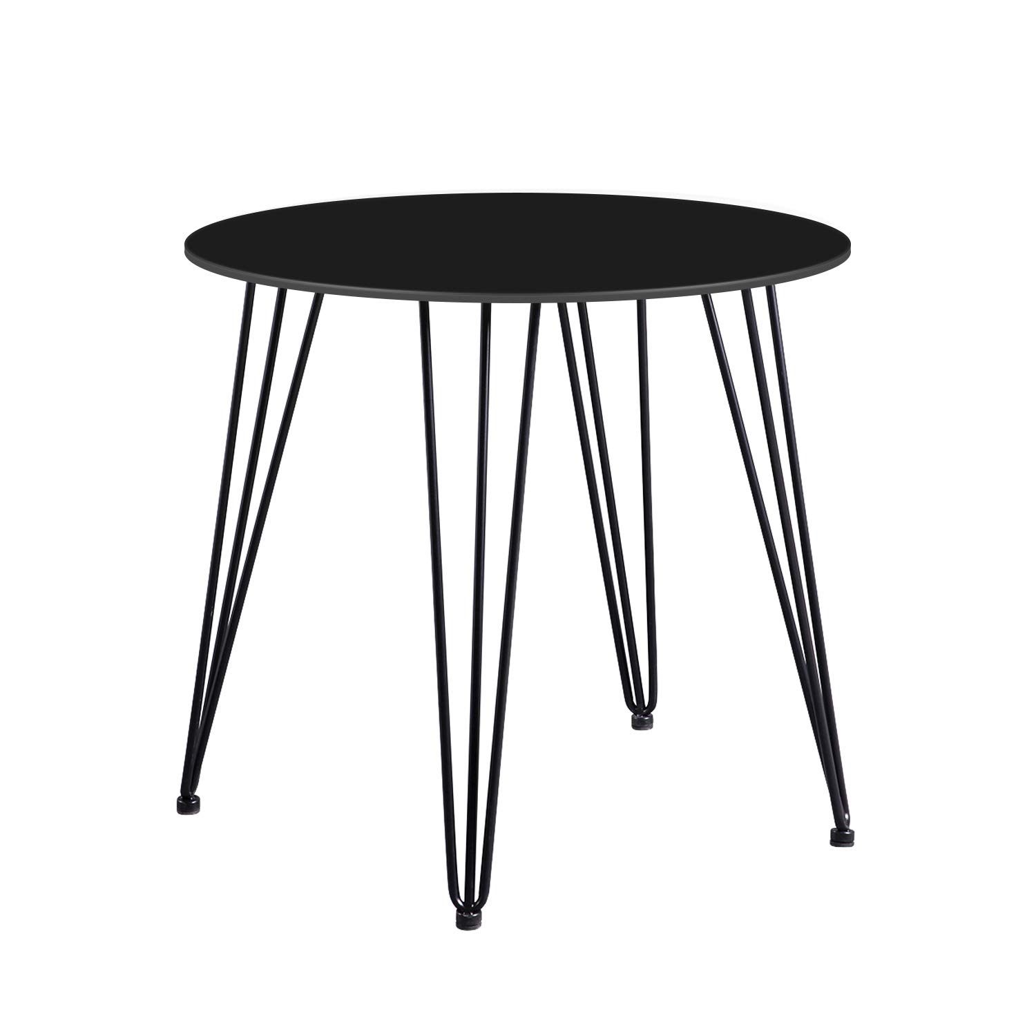 Mdf Esszimmertisch Kaffeetisch Beistelltisch Mit Haarnadelbeine Schwarz 80 75 Cm Dorafair Runder Esstisch Kuchentisch Liumomsorg No