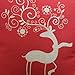 LINKWELL 45x45cm Merry Christmas Xmas Gift Present Red Cartoon Deer Burlap Pillow Case Cushion Cover