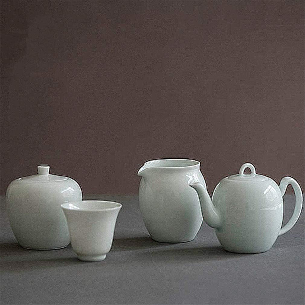Tea Set Ceramics Jingdezhen Yingqing Yunsheng Tea Set Simple Set Kung Fu Tea Set 7 Pieces (4 Cups and 1 Teapot)