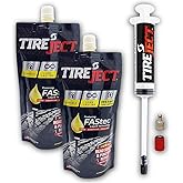 TireJect Full-Size Truck/SUV Instant Tire Repair Sealant Kit (2-Pack with Injector) - Seal Punctures &amp; Bead Leaks