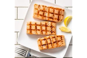 CS CUISINE SOLUTIONS SOUS VIDE Cuisine Solutions - Fully Cooked Sous Vide - Grilled Salmon (One Pouch - Six 5 Ounce Fillets) (6 Servings) - Gourmet Meal Starter