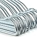 HANGERWORLD 20 Strong 16.1inch Metal 10 Gauge Silver Wire Remat Clothes Garment Notched Trouser Bar Hangers.