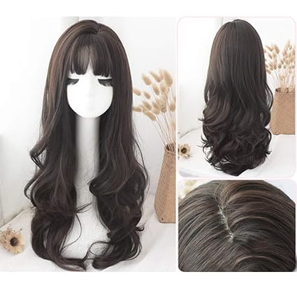 Amazon Com Wig Long Curly Hair Big Waves Fluffy Natural Long