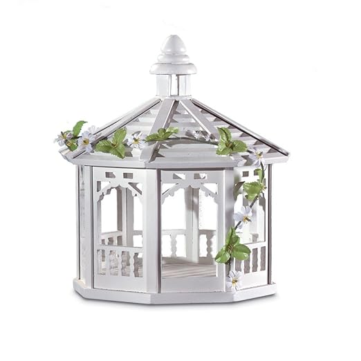 Blanco Gazebo de girasol 10, 5