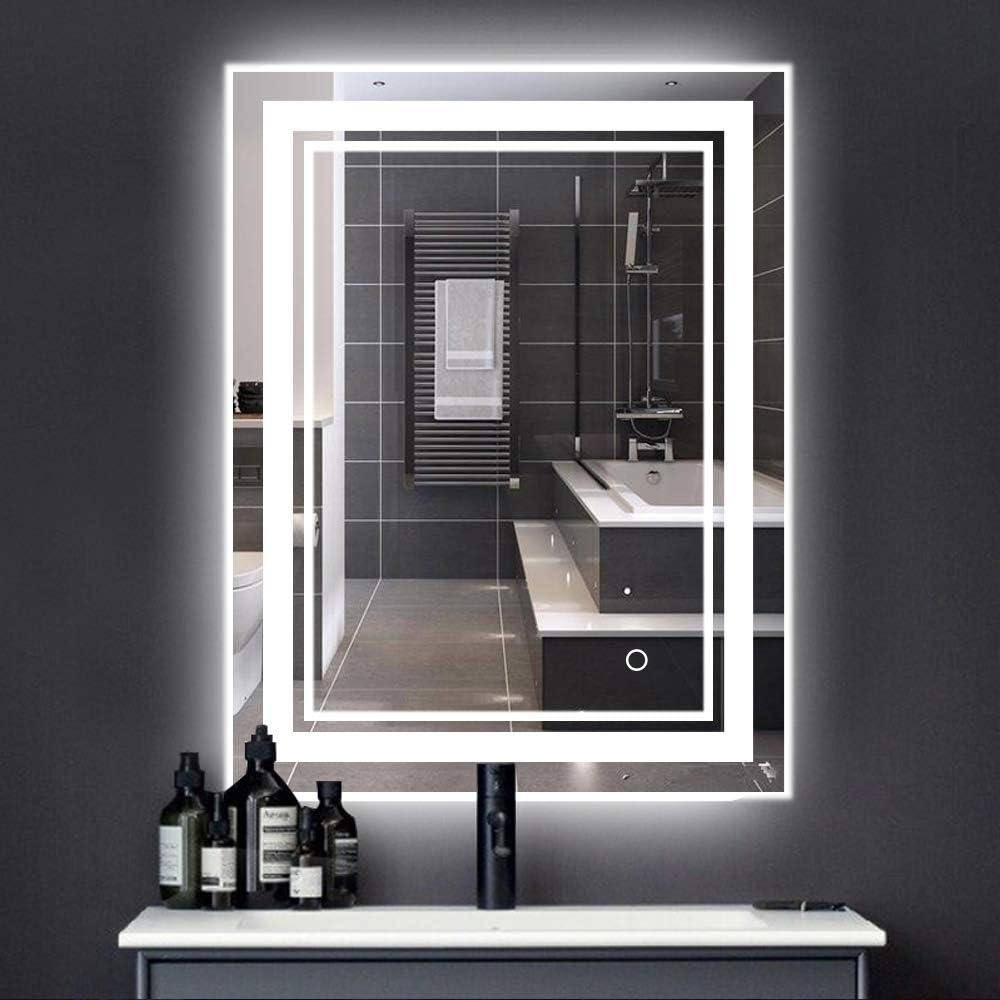 500x700mm Led Backlit Bathroom Vanity Mirror, Wall Mounted Dimmable