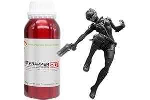 Reprapper Translucent Black Water Washable 3D Printer Resin, 405nm Fast UV-Curing 1kg Transparent Black resin, 3D Printing Resin Photopolymer Sensitive Resin for LCD Printer, Clear Black 1000g