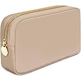 DANCOUR Nylon Makeup Bags for Women Large Preppy Travel Toiletry Pouch Cosmetic Bag Makeup Organizer