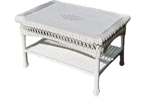 Tortuga Outdoor Portside Coffee Table, White Coastal