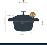 MasterClass Casserole Dish with Lid 16 cm Cast Aluminium Induction Oven Safe view 3