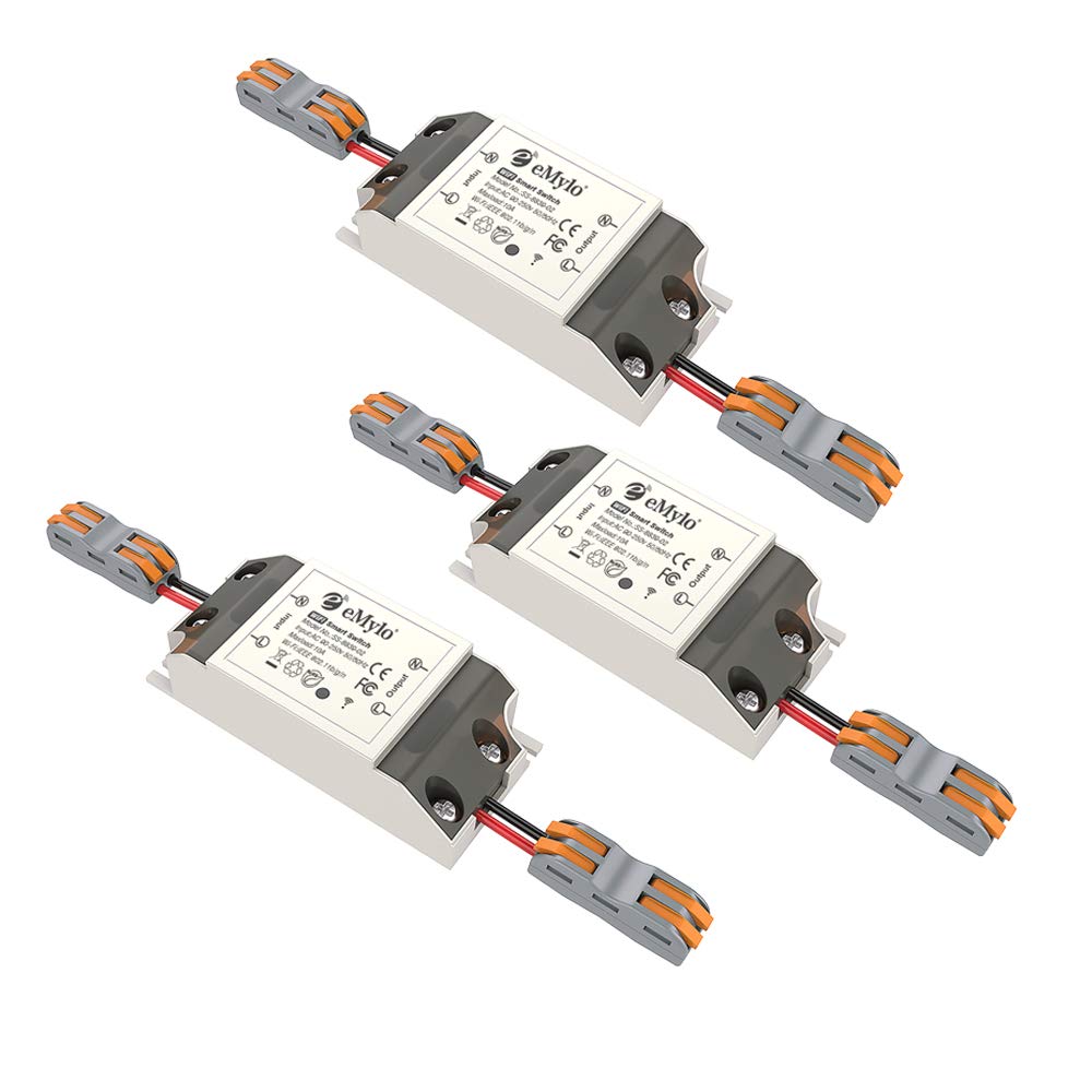 Wifi Switch, eMylo Wireless Remote Control for Household Appliances, Compatible with Amzon Alexa Echo Google Home Iphone Android App 3 pack