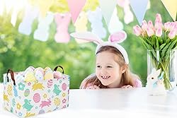 Sanjiaofen Rectangular Easter Baskets, Easket