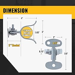 VIVIDA 1-3/8" Wall Mount Latch, Chain Link Fence