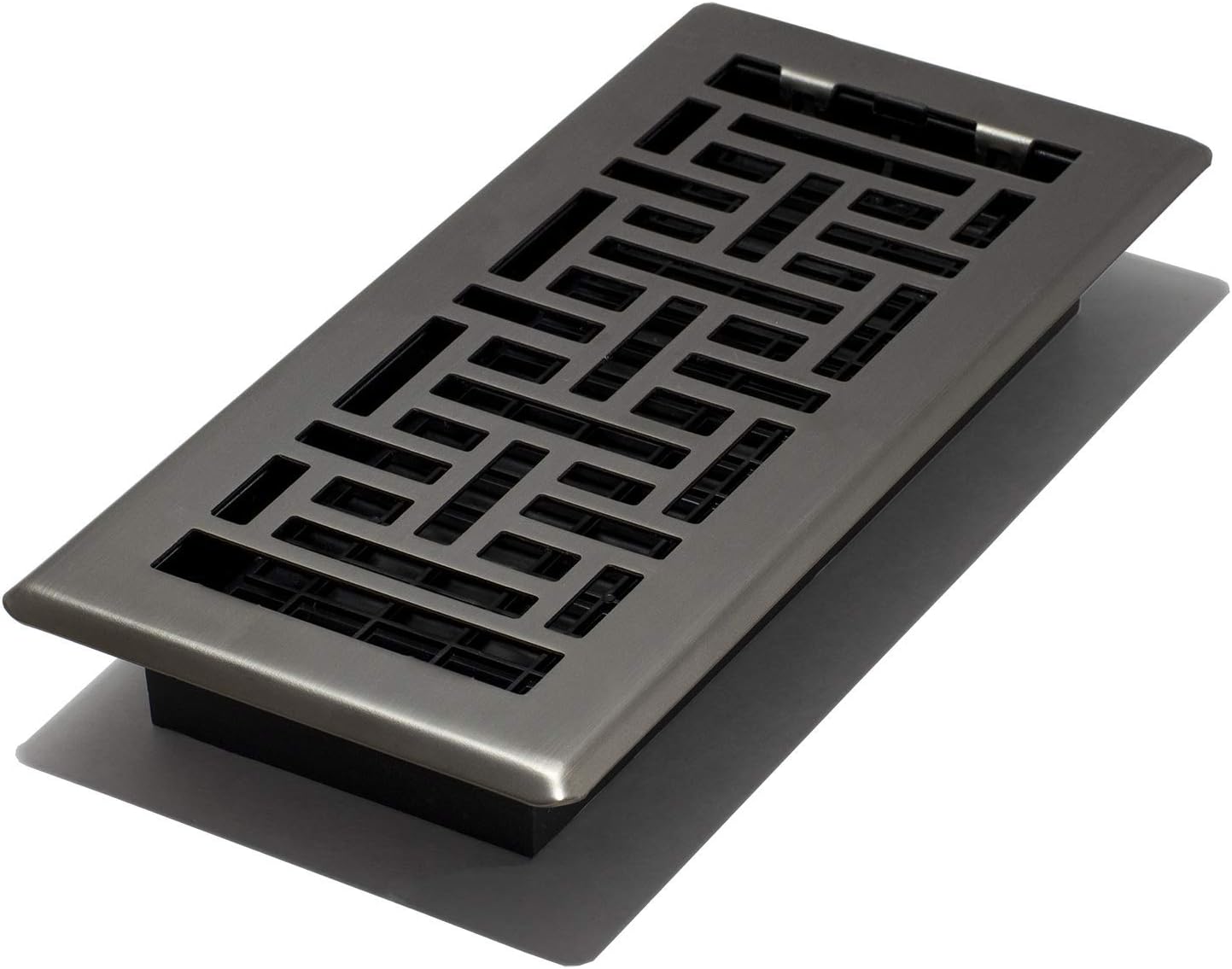 Registers, Grilles & Vents - Decor Grates AJH410-GM Oriental Floor Register, 4x10 Inches, Gun Metal