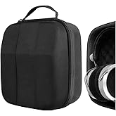 Geekria Shield Case for Large-Sized Over-Ear Headphones, Replacement Hard Shell Travel Carrying Bag with Cable Storage, Compatible with Grado PS1000e, HiFiMAN HE6se Headsets (Black)