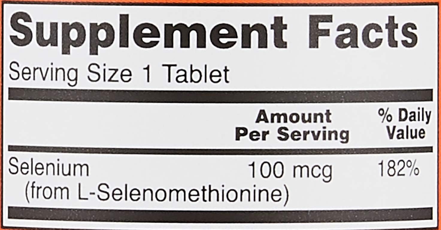 NOW Supplements, Selenium (L-Selenomethionine) 100 mcg, Essential Mineral*, 100 Tablets: Health & Personal Care
