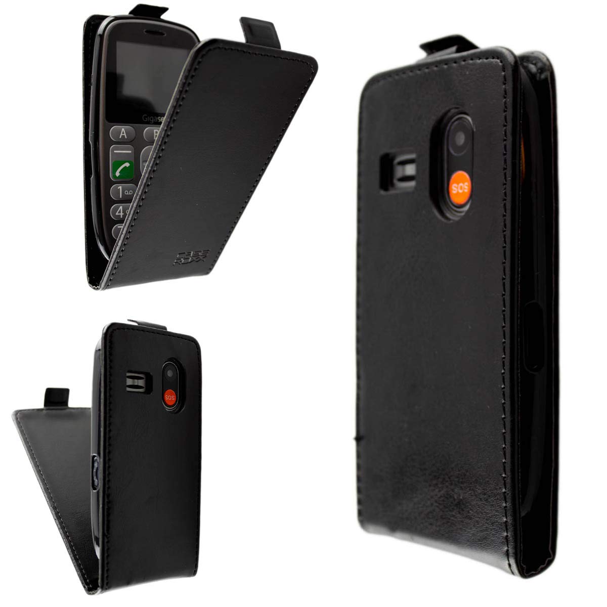 caseroxx Flip Cover for Gigaset GL390, Case (Flip Cover in black)