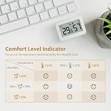 DOOMAY 2-Pack Mini Hygrometer Indoor Thermometer Humidity Gauge Celsius LCD view 4