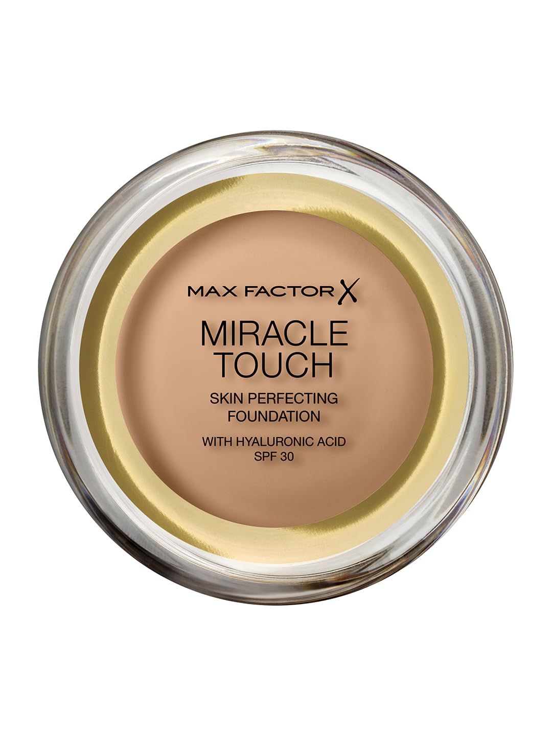 Max Factor Miracle Touch Foundation, New and Improved Formula, SPF 30 and Hyaluronic Acid, 78 Sand Beige