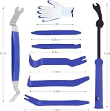 Wetado 9pc Auto Trim Removal Tools Kit Car Panel Fastener Remover Blue view 2
