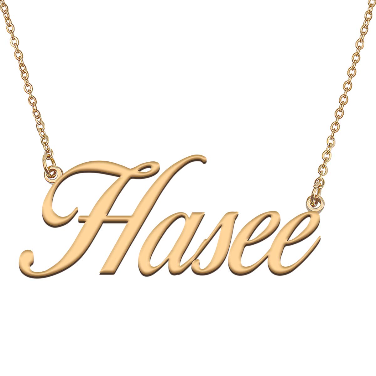 HUAN XUN Customized Custom Simple Any Name Necklace