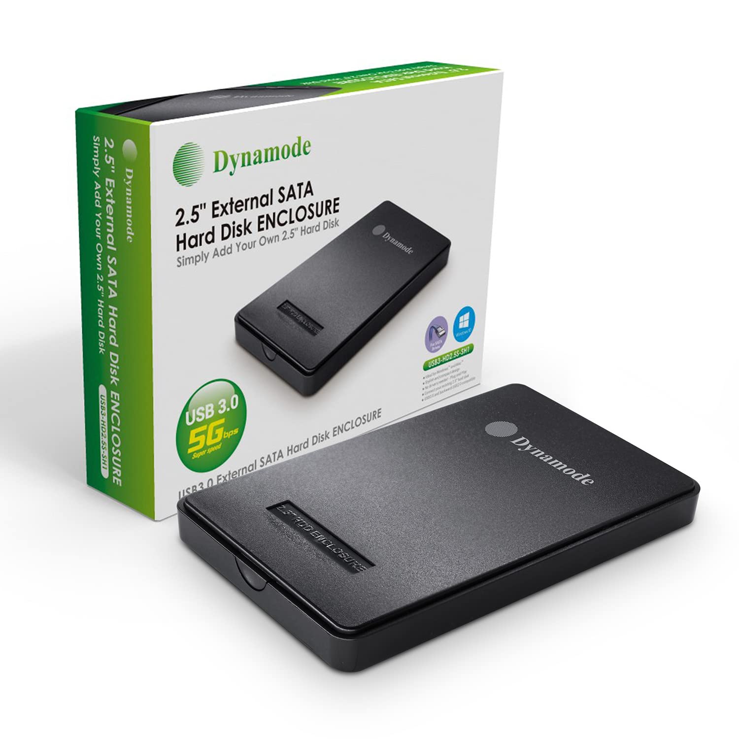 Dynamode USB3-HD2.5S-SH1 - USB3-HD2.5S-SH1 2.5" SATA to USB 3.0 External Hard Drive Enclosure