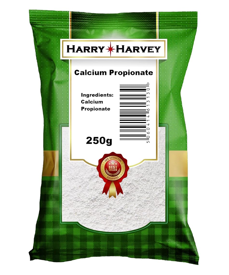 Harry Harvey Calcium Propionate E282 250g | Baking Mold/Mould Inhibitor & Preservative Powder | Prevents Mold in Bread, Cakes & Pastry | Food-Grade & Preservative