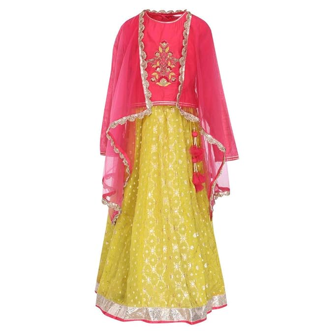Girls' Straight Regular Fit Salwar Suit Set