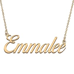 HUAN XUN Customized Custom Simple Any Name Necklace
