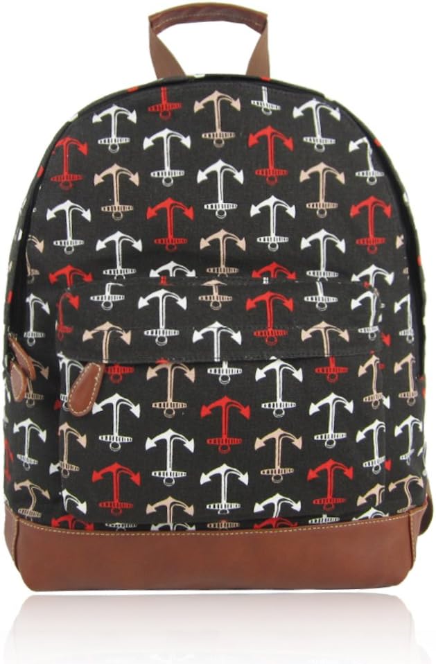 Craze London New Childrens Designer Style Canvas Unicorn Umberilla Anachor Elephant Rabbit Flower Critters Cat Whale Print Backpack Bag Kids Back to School Collection