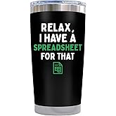 MJZAKEFR Gift for Boss, Coworker, Accountant, Office- 20 Oz Insulated Tumbler, Funny White Elephant Gag Gifts for Men Women
