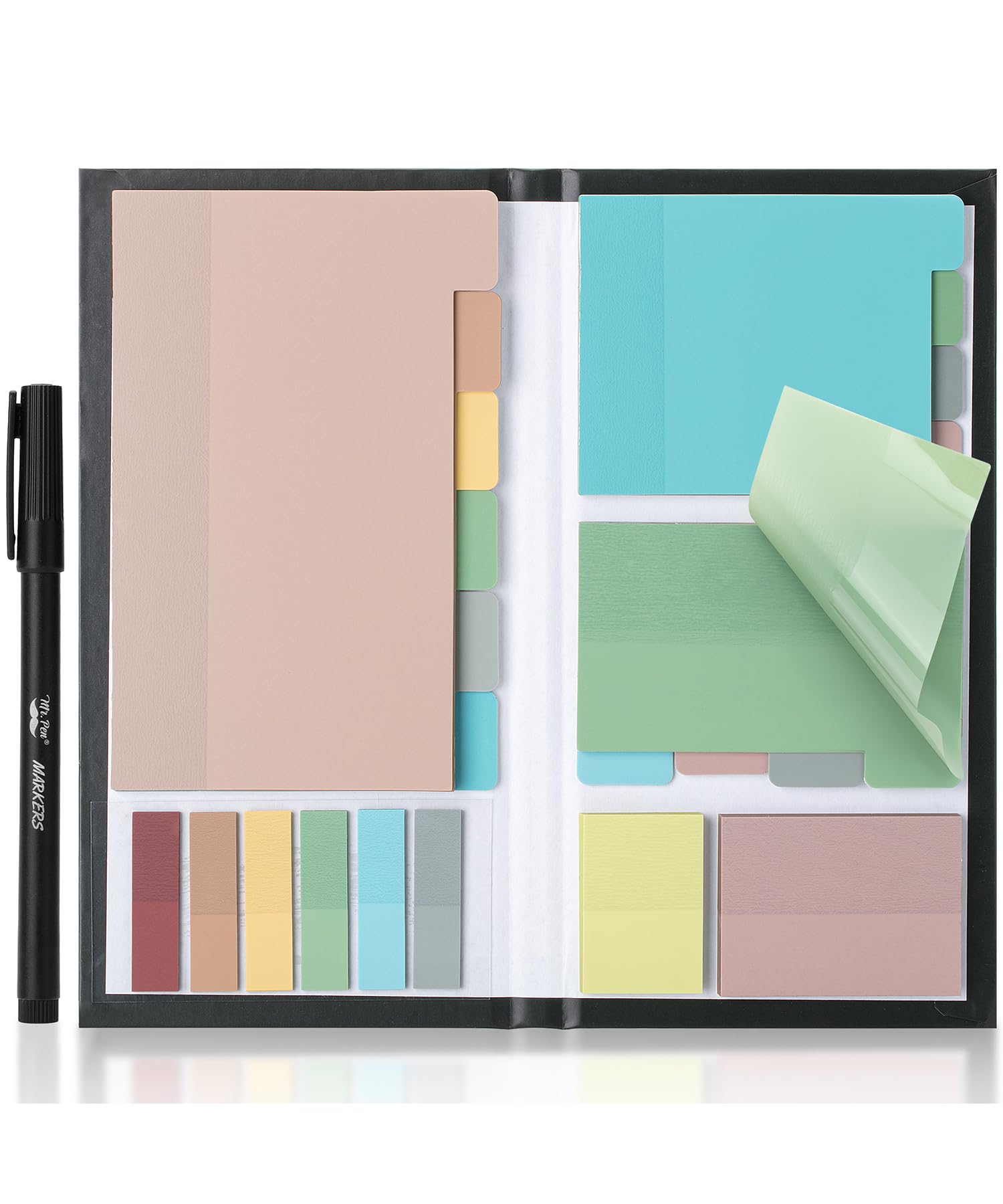 Photo 1 of Mr. Pen- Transparent Sticky Note Set, 410 Pack, Morandi Colors, Transparent Sticky Notes Tabs, Back to School Supplies