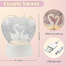 Light up Snow Globe with Music Valentine Hearts