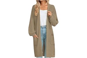 WPOUMV Oversize Sweaters for Women Plus Size Cable Knit Long Cardigan Open Front Long Sleeve Hooded Jacket Coat with Pocket
