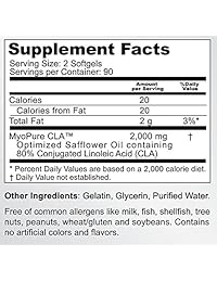 myo-pure Cla 2000 mg 180 softgels – La pérdida de peso | Fat Burner | | Energía | Endurance | Recuperación Muscular magra | conjugated ácido linoleico