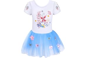 EQSJIU Unicorn Ballet Leotards with Tutu for Girls Toddlers Dance Cotton Tulle Skirts Dress